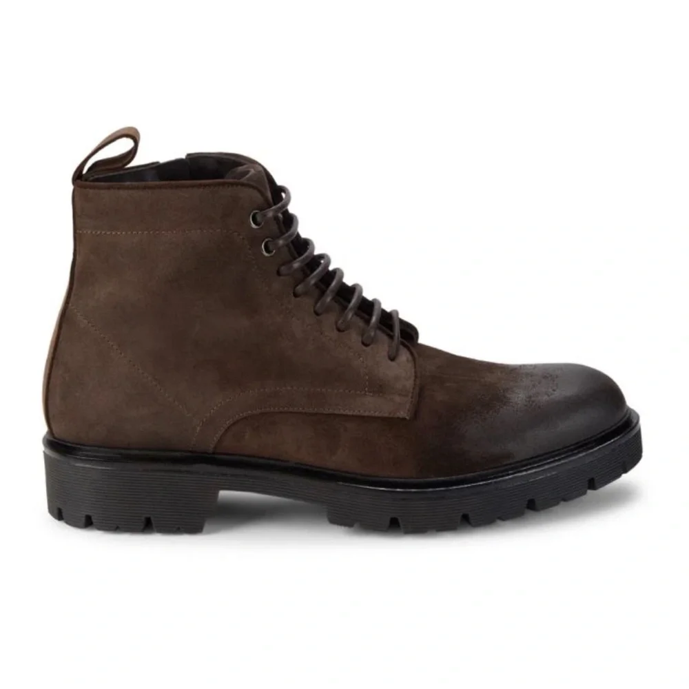 Good Man Brand Men’s Italian Leather‎ Lace/zip Up Modern City Boot Brown Size 10 - Picture 2 of 12